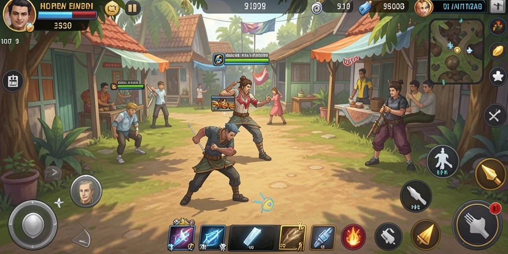 Screenshot menunjukkan aksi seru dalam permainan.